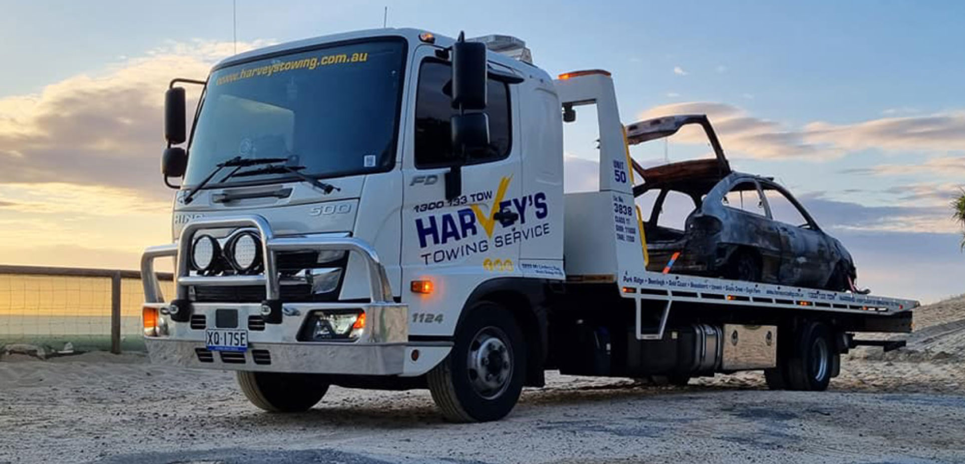 Harveys-towing-certifications Hearse Car Being Towed Without Keys